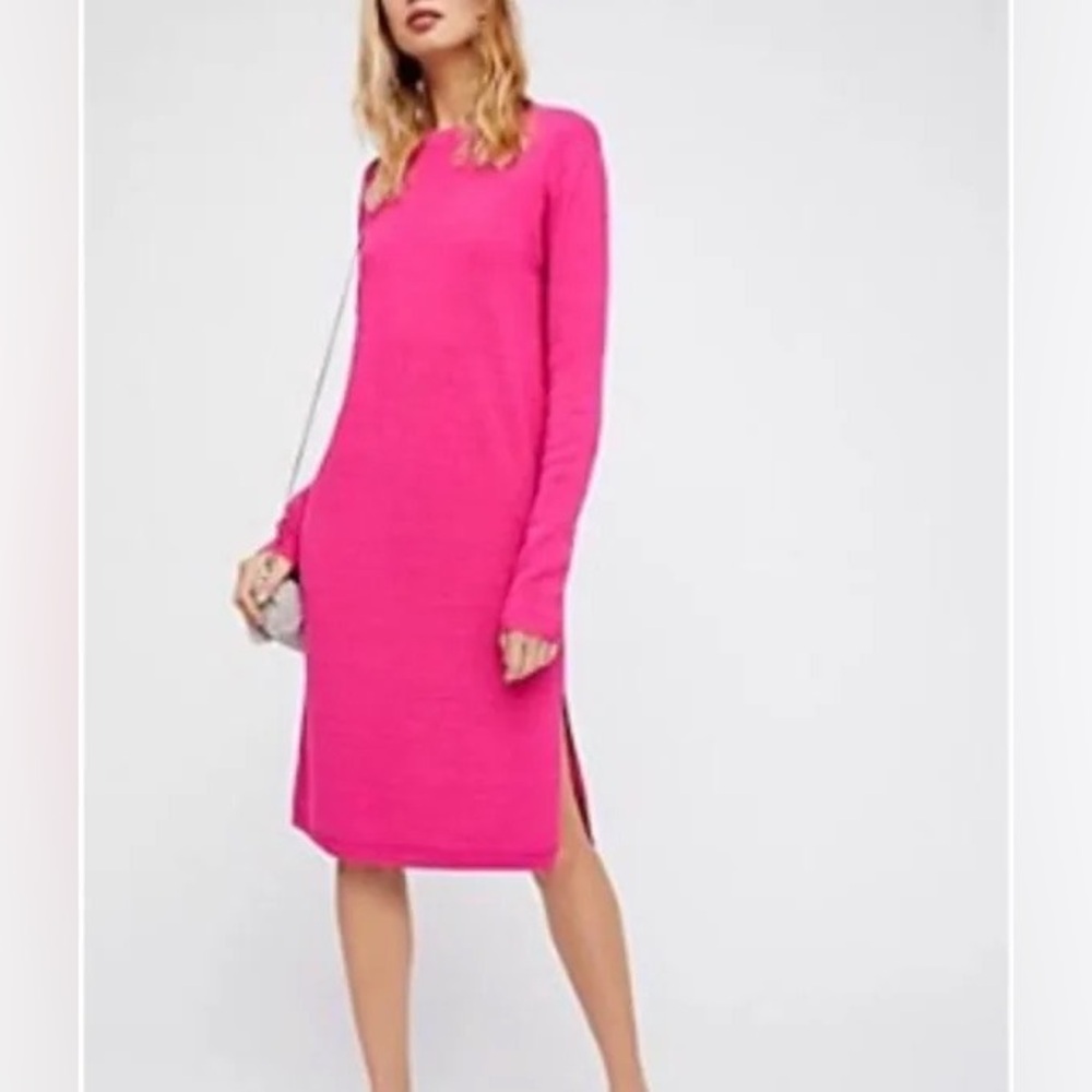 Free People | Long Sleeve Knit Midi Dress